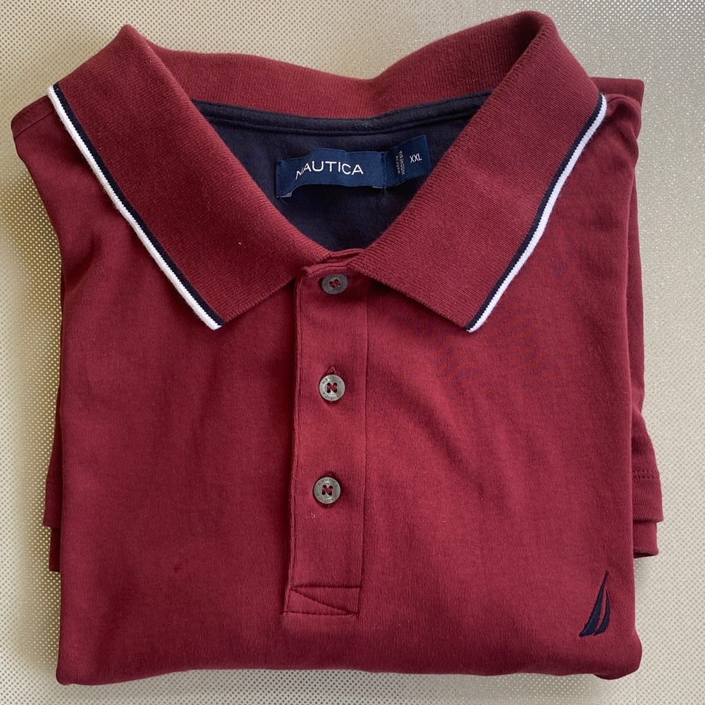 Nautica Men's Burgundy Polo Shirt NWOT